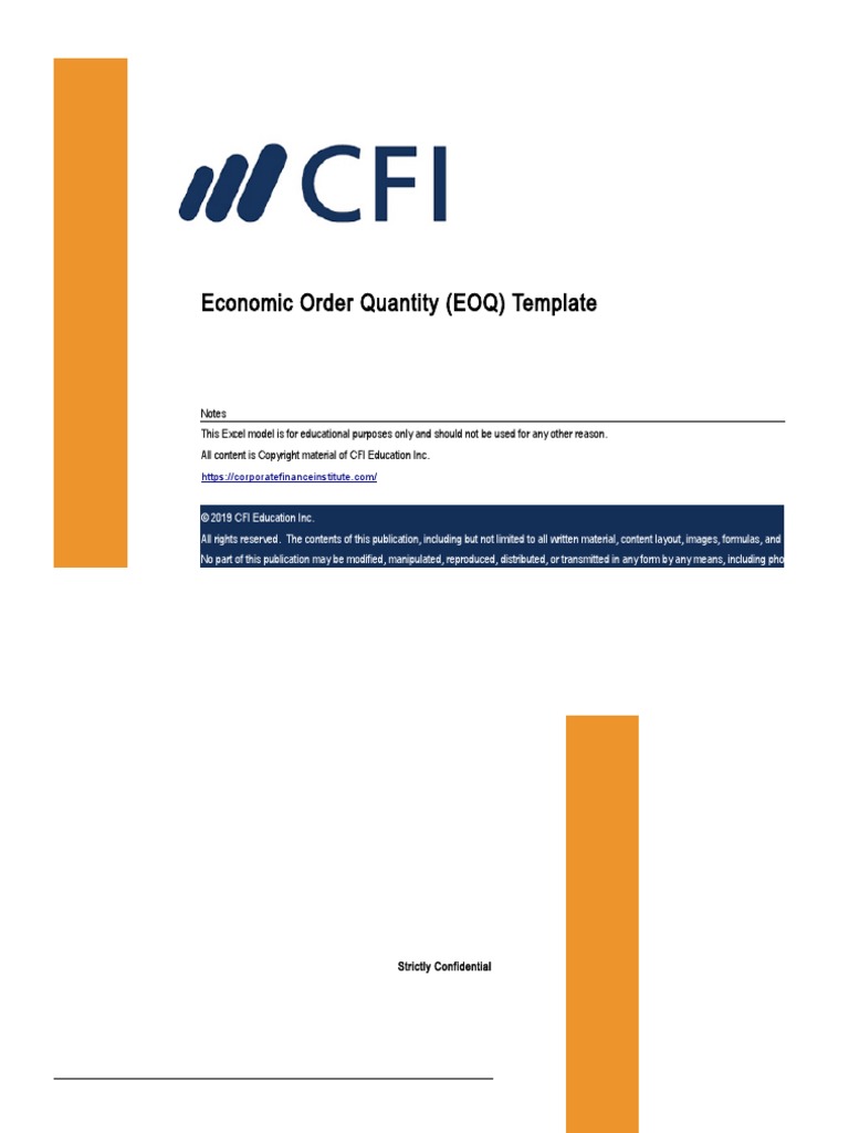 Economic Order Quantity Template | PDF | Social Information Processing ...