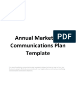 Annual Marketing Communications Plan Template