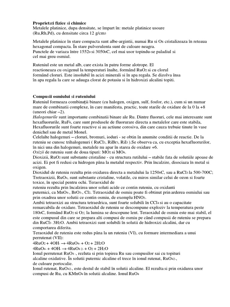 Proprietati Fizice Si Chimice | PDF