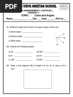 TOPIC - Lines and Angles: Name - Sec - Date - Roll No.