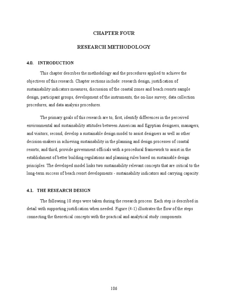Chapter Four Research Methodology | PDF | Survey Methodology ...