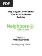 Preparing To Serve Victims: NWC Basic Volunteer Training: Participant Guide