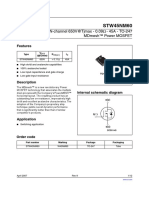 Stw45Nm60: N-Channel 650V@Tjmax - 0.09 - 45A - To-247 Mdmesh™ Power Mosfet