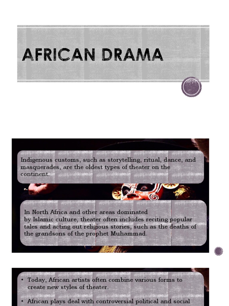African Drama PDF Traditions Africa