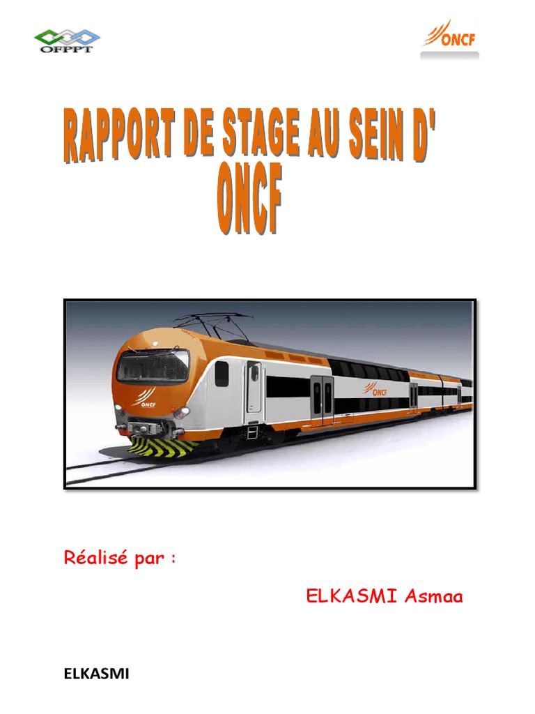 Rapport de Stage à l'ONCF | PDF | Transport ferroviaire | Réseau ...