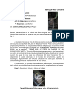 Informe de Mantenimiento de La Valvula Globo Angular de Agua de Mar de Suministro A Los Enfriadores Del Generador No.1