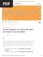 Oracle 12C Preinstall Steps