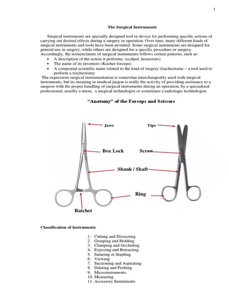 4.2 Surgical Instruments PDF Surgery Medical Specialties