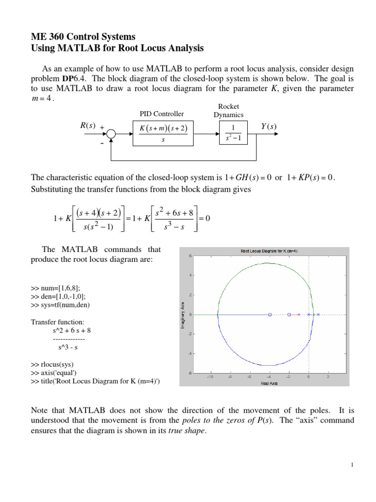 Me Matlab Root Locus Analysis | Control Theory | Mathematical Analysis