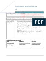 Plantilla de Integración Tic en Procesos Educativos (Situación Didáctica)