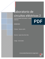 Relaciones Escalares y Complejas en Circuitos Electricos Lineales