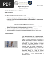 Guia de Lectura Steiman Queé Debatimos Hoy en Didáctica