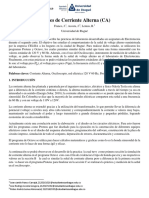 Simulación y medición de la señal de corriente alterna CA en laboratorio de Electrotecnia