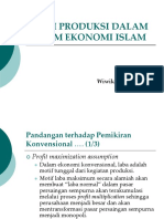 Kuliah 6 Teori Produksi Ekonomi Islam