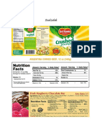 Food Labels: Faith Marfil BSN 2-1