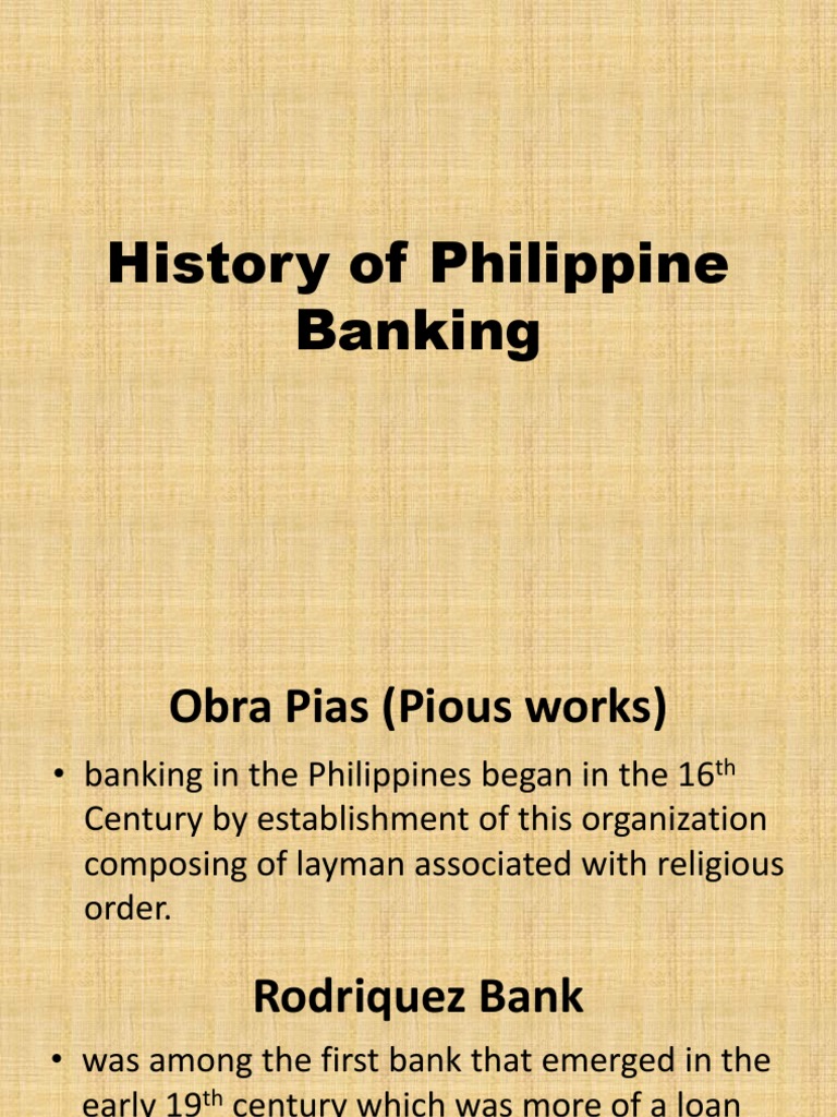 History of Philippine Banking | PDF | Savings And Loan Association | Banks