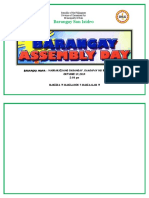 Barangay Assembly October 2019 Tarpauline Design