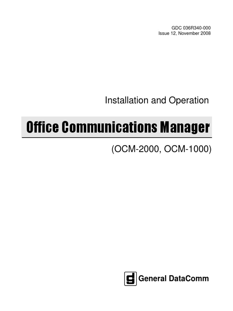 Ocm Manual | PDF | Networks | Information And Communications Technology