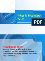 How to Make Procedure Texts