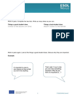 Students Life Worksheet PDF
