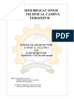 B.arch - Scheme and Syllabus 1-2sem 2018 0nwards