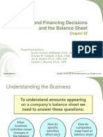 Investing and Financing Decisions and The Balance Sheet