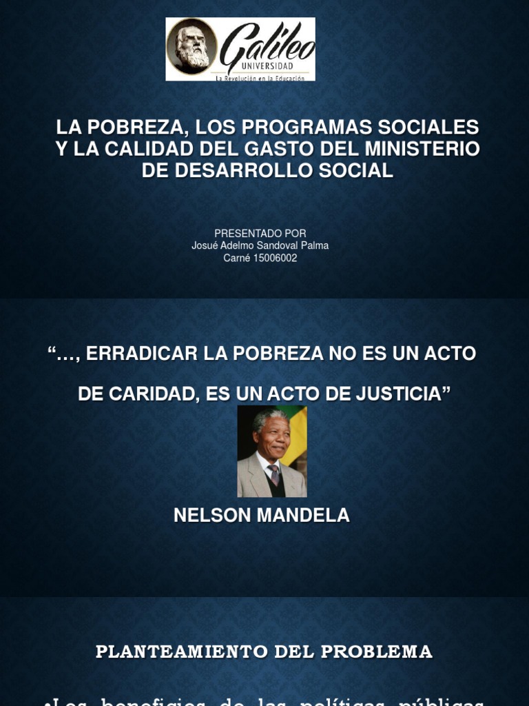 Pobreza y Eficiencia del MIDES en Guatemala | PDF | Pobreza | Pobreza e ...