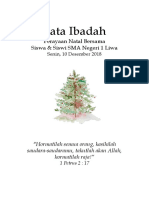 Tata Ibadah Natal Smansa 2018