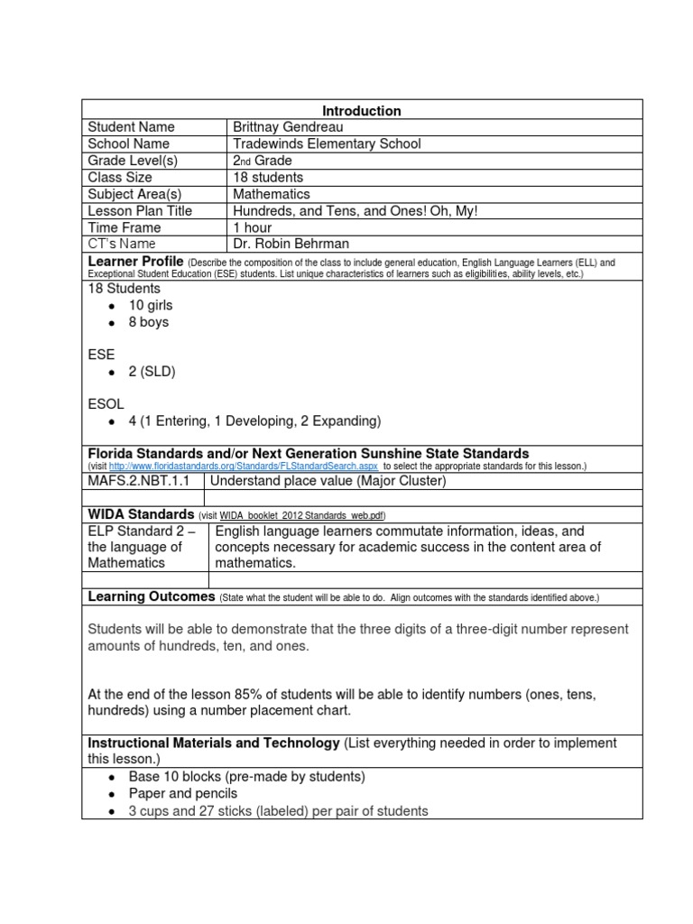 Mae Lesson Plan Ca1 | PDF | Teachers | Teaching