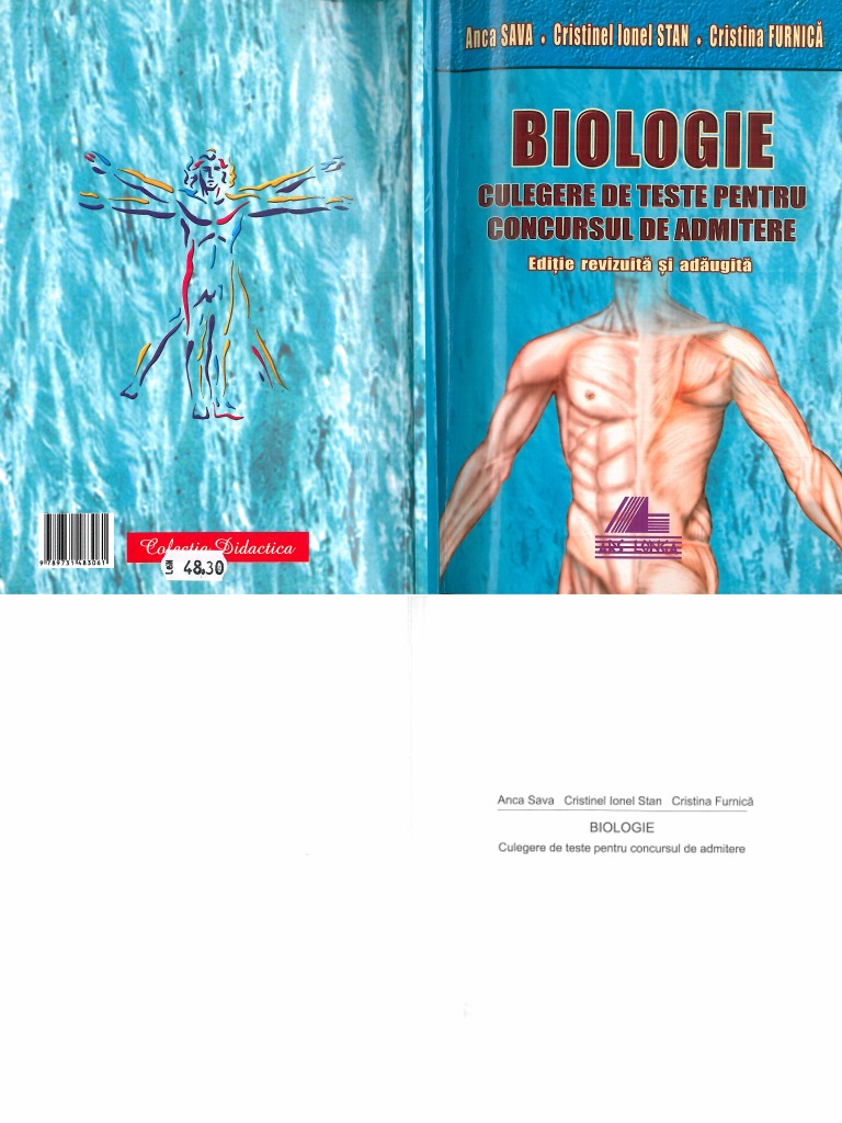 Biologie Culegere Teste Concurs Admitere Ars Longa 2A4 | PDF