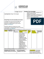 Lesson Plan Design Breif