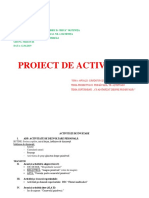 Proiect de Activitate