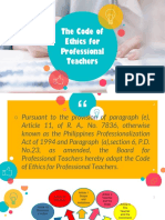 The Code of Ethics For Professional Teachers