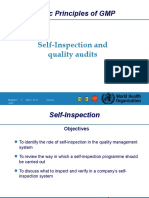 Basic Principles of GMP: Self-Inspection and Quality Audits