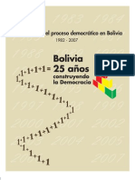 Bolivia 25 años construyendo democracia