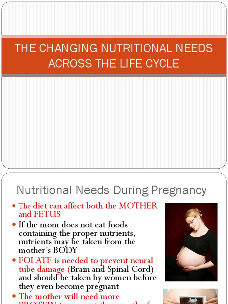 The Changing Nutritional Needs Across The Life Cycle | PDF | Eating | Foods