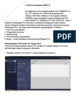 Koneksi PLC Siemens S7-1200 ke Komputer (Bagian 1