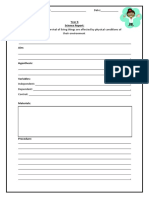 Scientific Report Worksheet