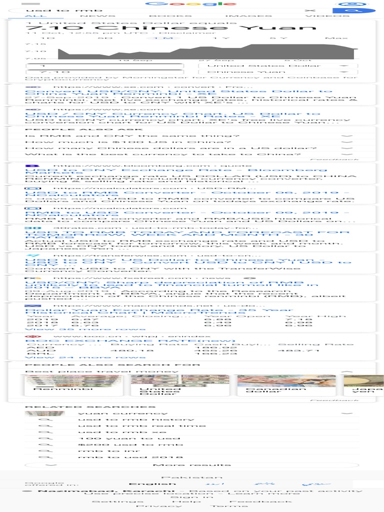 Usd To RMB - Google Search | PDF | Renminbi | Exchange Rate