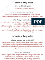 Interview Keynotes