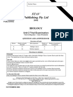 (VCE Biology) 2002 STAV Unit 2 Exam