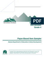 Mathematics Test Booklet Grade 4: Alaska Department of Education & Early Development