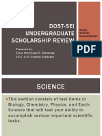 Dost Sei Undergraduate Scholarship Review