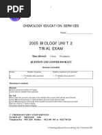 (VCE Biology) 2005 Chemology Unit 2 Exam and Solutions PDF