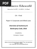 Commerce Eduworld: CA - Final Paper 4: Corporate and Allied Laws