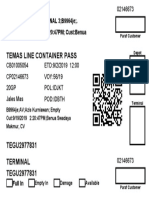 Temas Line Container Pass: TEGU2977831 AV TERMINAL 3 B9964je . Empty Out:9/19/2019 2:20:47PM Cust:Benua