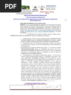 COMISSÃO DE JUSTIÇA E CIDADANIA  ARBITRAGEM   COMISSÃO DE JUSTIÇA E CIDADANIA  ARBITRAGEM  Edital 7 PRT 6.035.800.2019, de  25 de outubro de 2019.