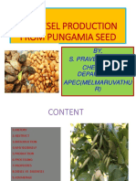 Biodiesel Production From Pungamia Seed: BY, S. Praveenkumar Chemical Department Apec (Melmaruvathu R)