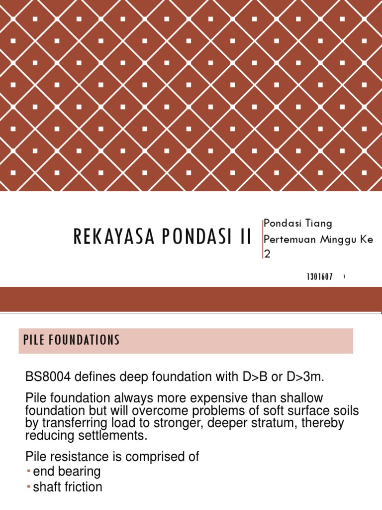 Rekayasa Pondasi Ii Mgg Ke 2 Download Free Pdf Deep Foundation