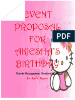Event Proposal Sample EVS NC III
